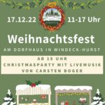Flyer Weihnachstsfest Hobbybühne-Hurst 2022